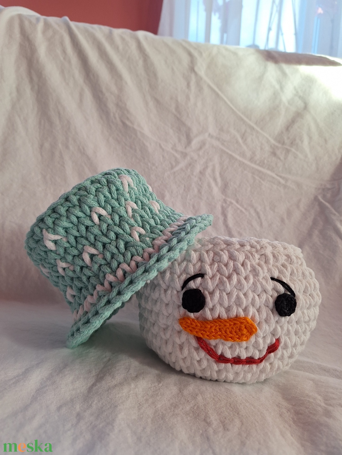 Horgolt Hóember bármitartó  -  - Meska.hu Horgolt Hóember bármitartó  -  - Meska.hu