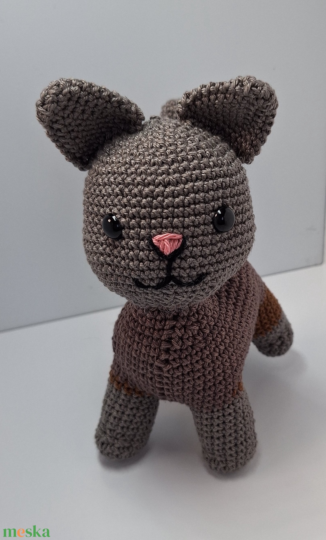 Horgolt cica  - játék & sport - plüssállat & játékfigura - cica - Meska.hu