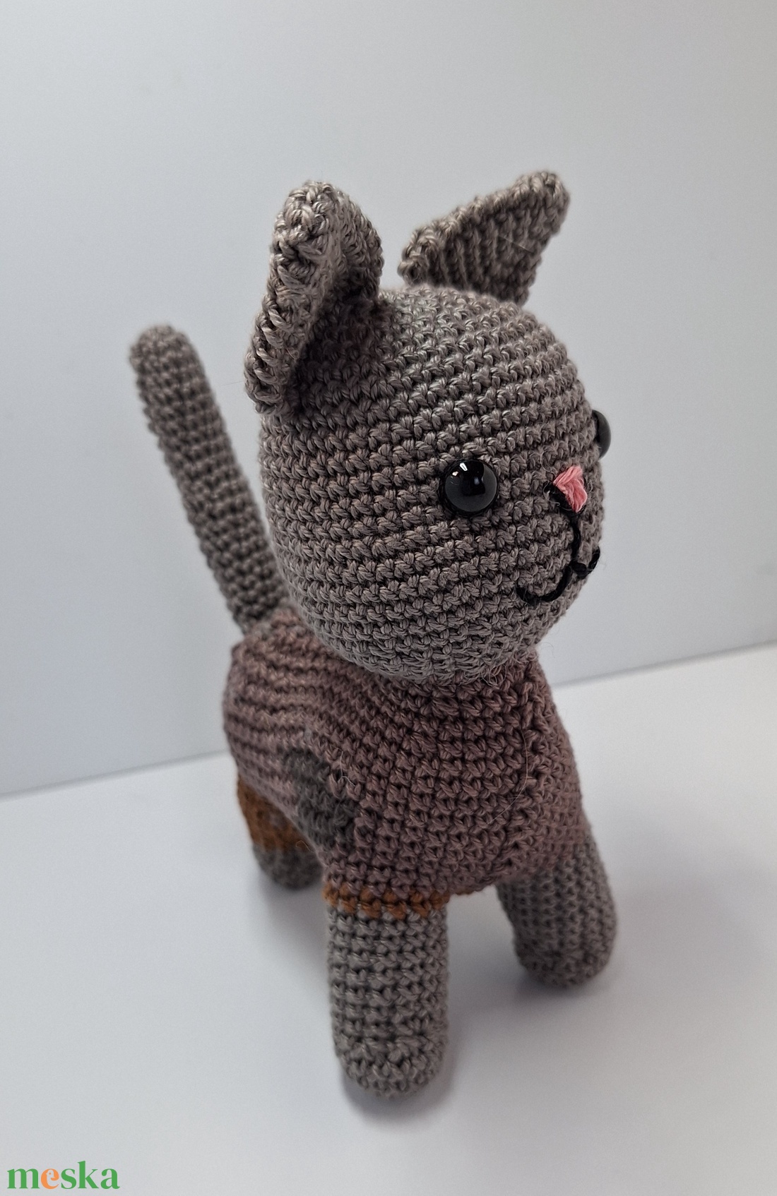 Horgolt cica  - játék & sport - plüssállat & játékfigura - cica - Meska.hu