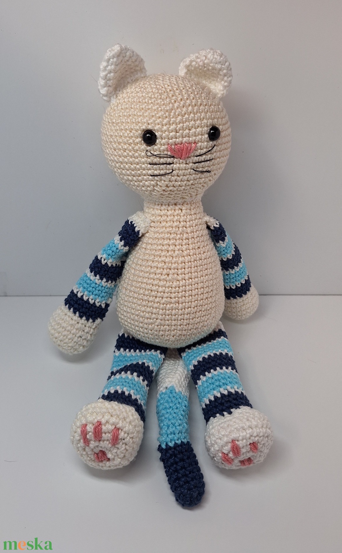 Horgolt cica  - játék & sport - plüssállat & játékfigura - cica - Meska.hu