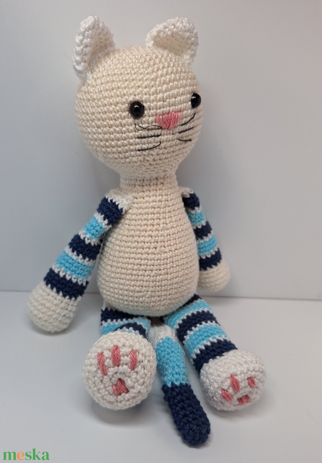 Horgolt cica  - játék & sport - plüssállat & játékfigura - cica - Meska.hu