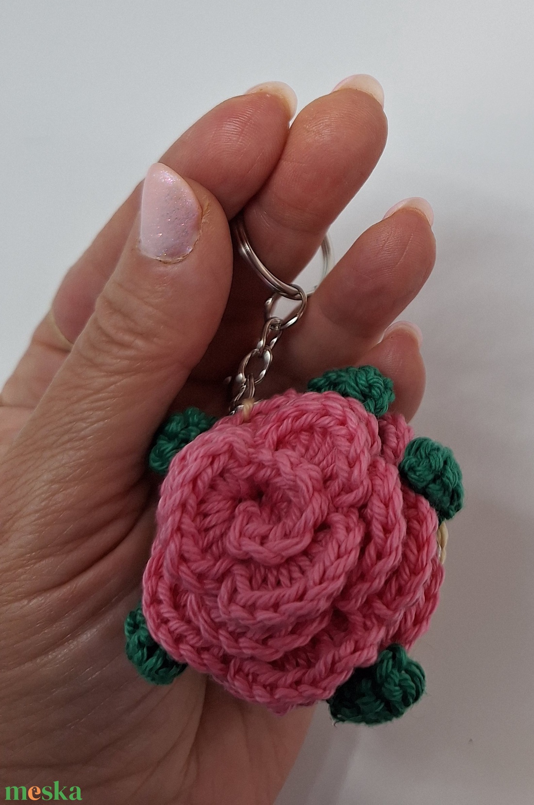 Horgolt vázás kulcstartó  - táska & tok - kulcstartó & táskadísz - kulcstartó - Meska.hu