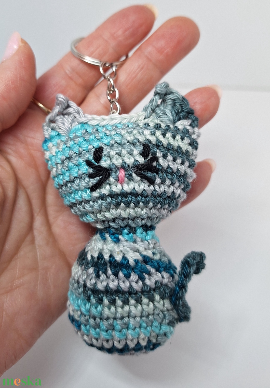 Csíkos cica  - táska & tok - kulcstartó & táskadísz - kulcstartó - Meska.hu