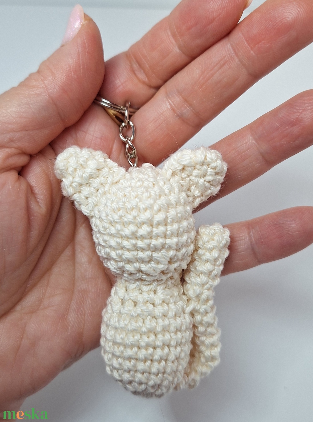 Horgolt cica kulcstartó  - táska & tok - kulcstartó & táskadísz - kulcstartó - Meska.hu