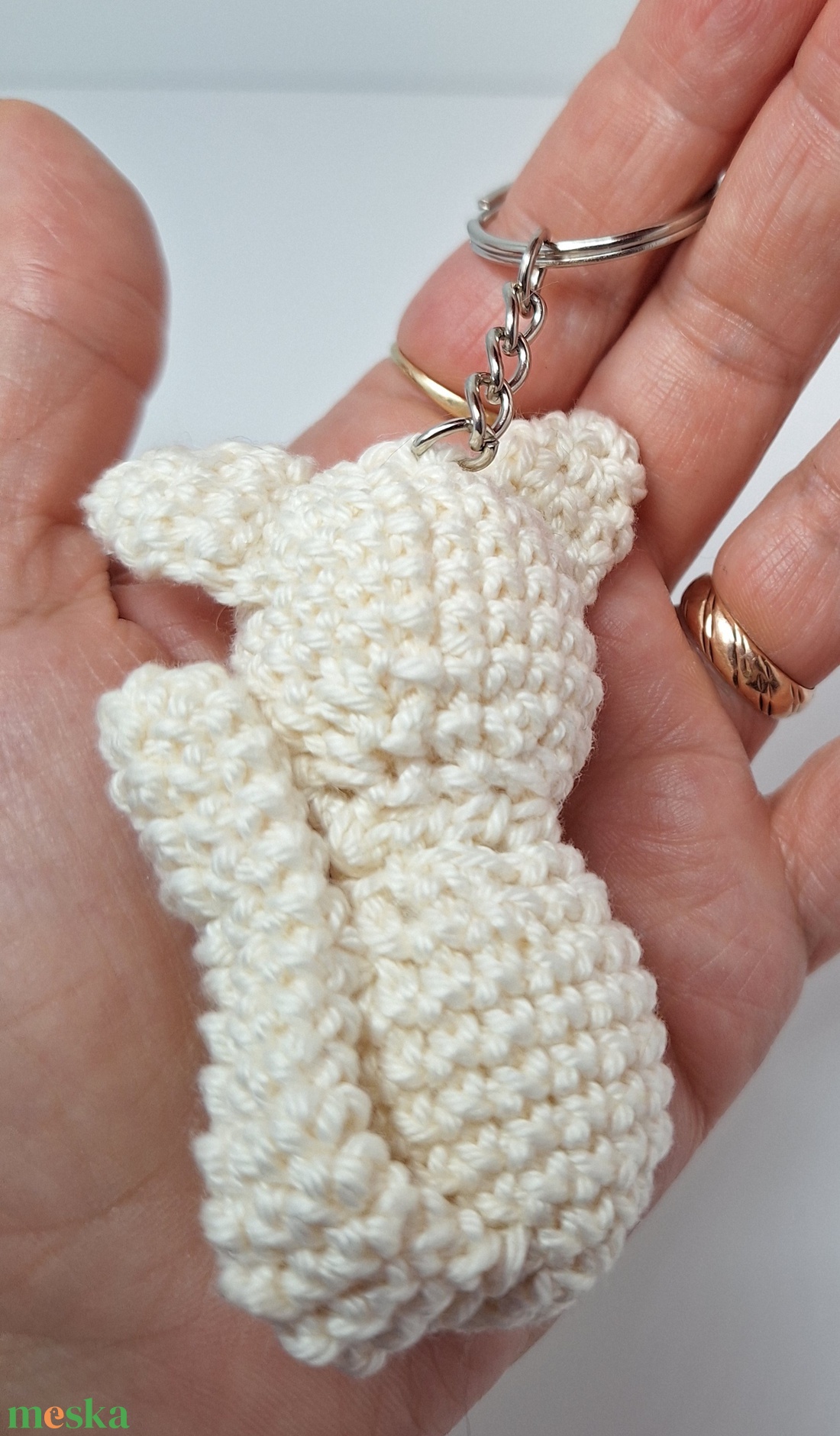 Horgolt cica kulcstartó  - táska & tok - kulcstartó & táskadísz - kulcstartó - Meska.hu