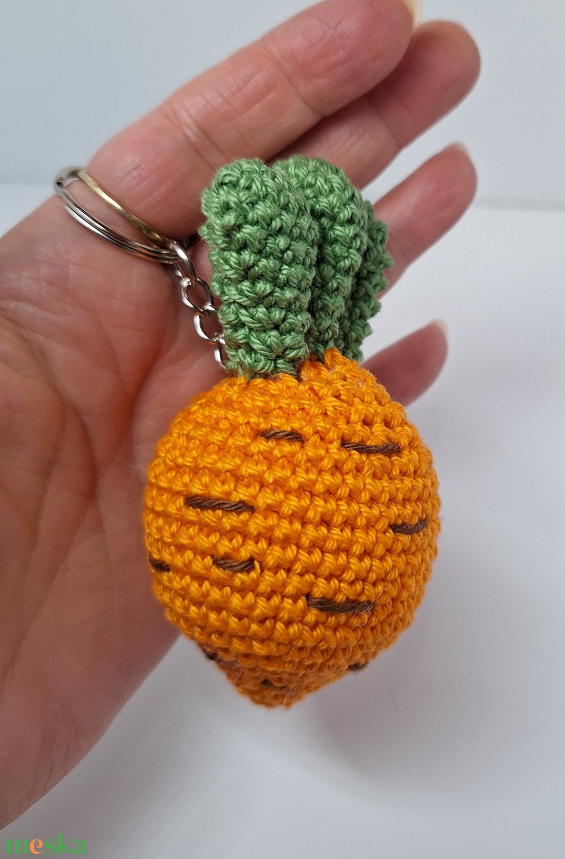 Horgolt sárgarépa kulcstartó  - táska & tok - kulcstartó & táskadísz - táskadísz - Meska.hu