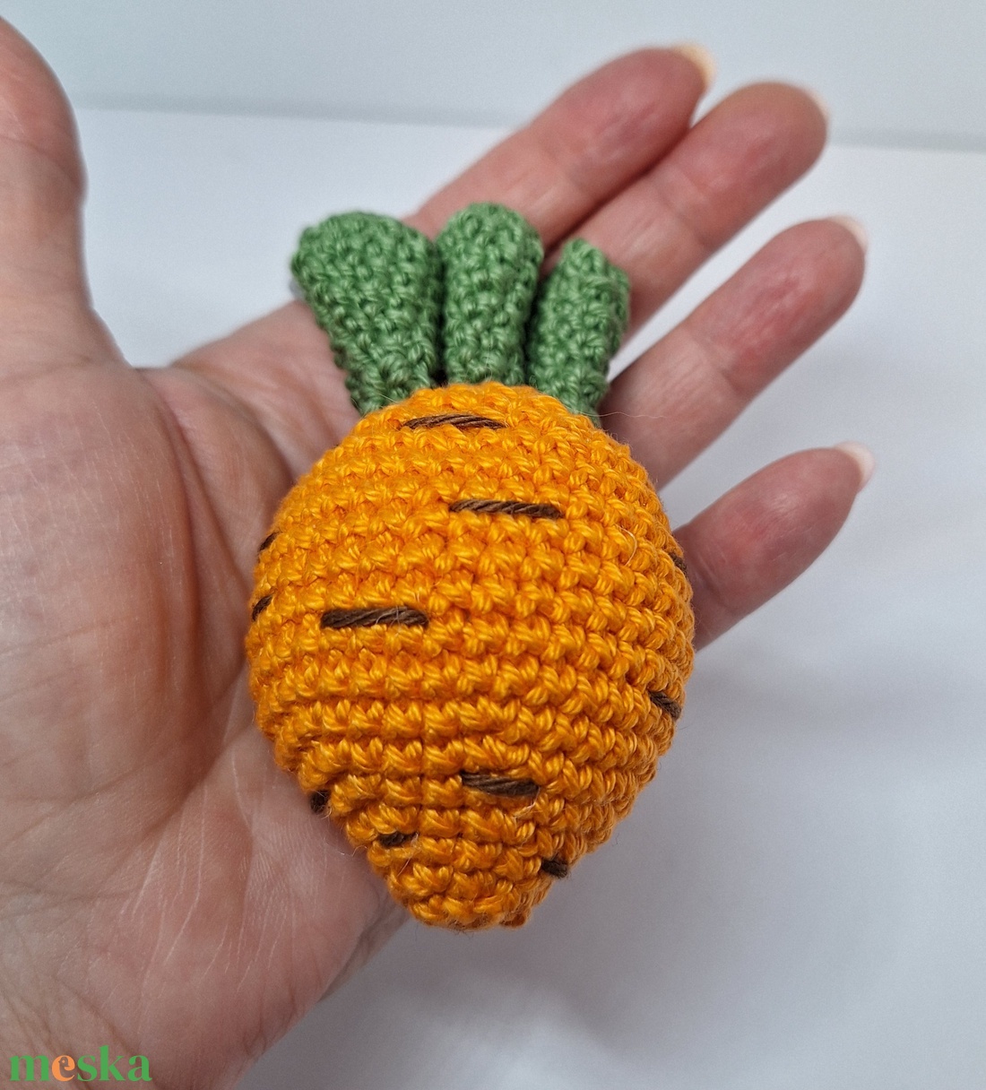 Horgolt sárgarépa kulcstartó  - táska & tok - kulcstartó & táskadísz - táskadísz - Meska.hu