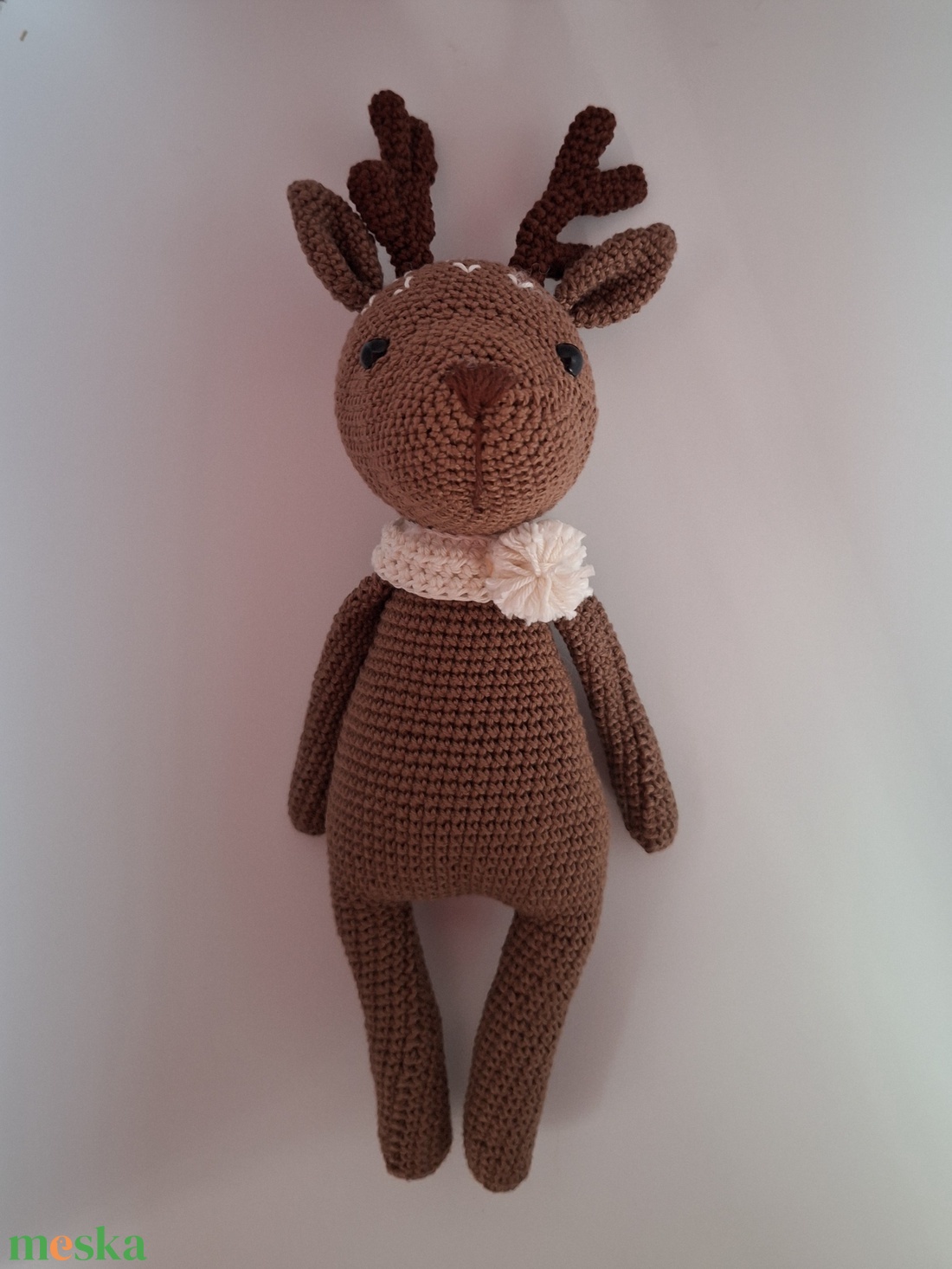 Horgolt szarvas  - karácsony - karácsonyi lakásdekoráció - karácsonyi lakásdíszek - Meska.hu