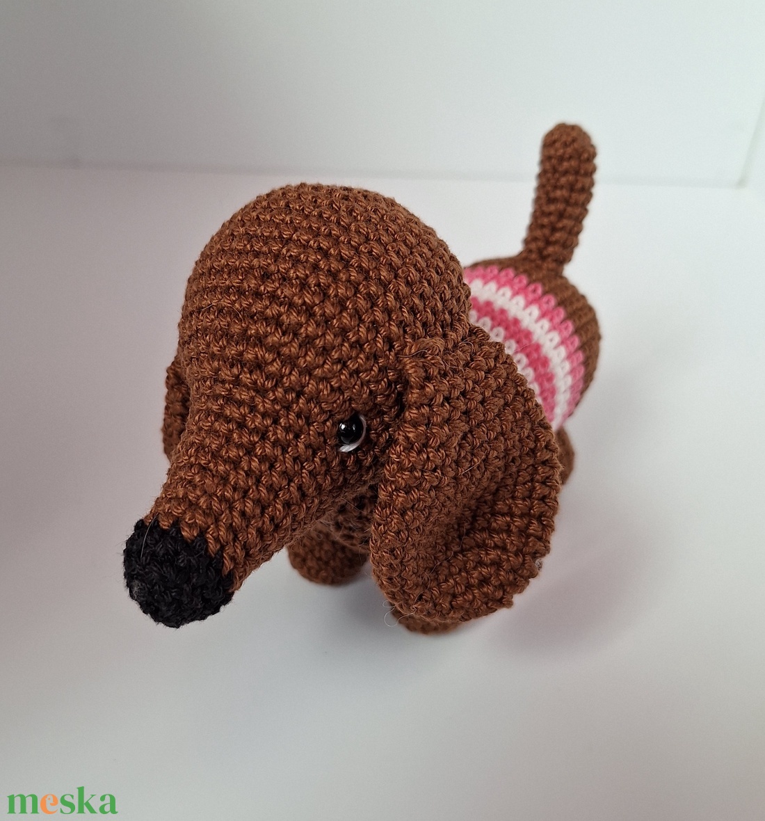 Horgolt tacsi  - játék & sport - plüssállat & játékfigura - kutya - Meska.hu