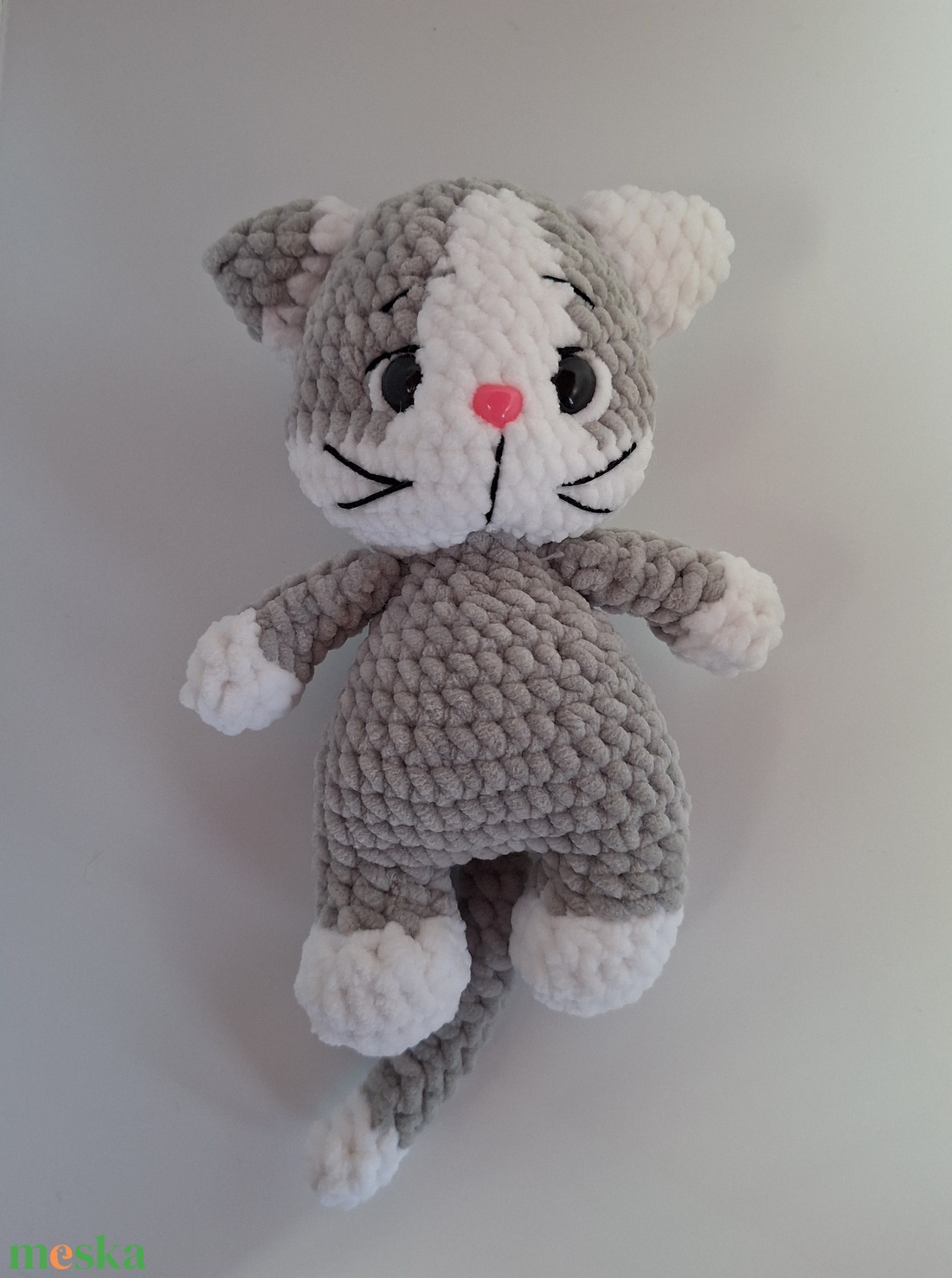 Horgolt cica  - játék & sport - plüssállat & játékfigura - cica - Meska.hu