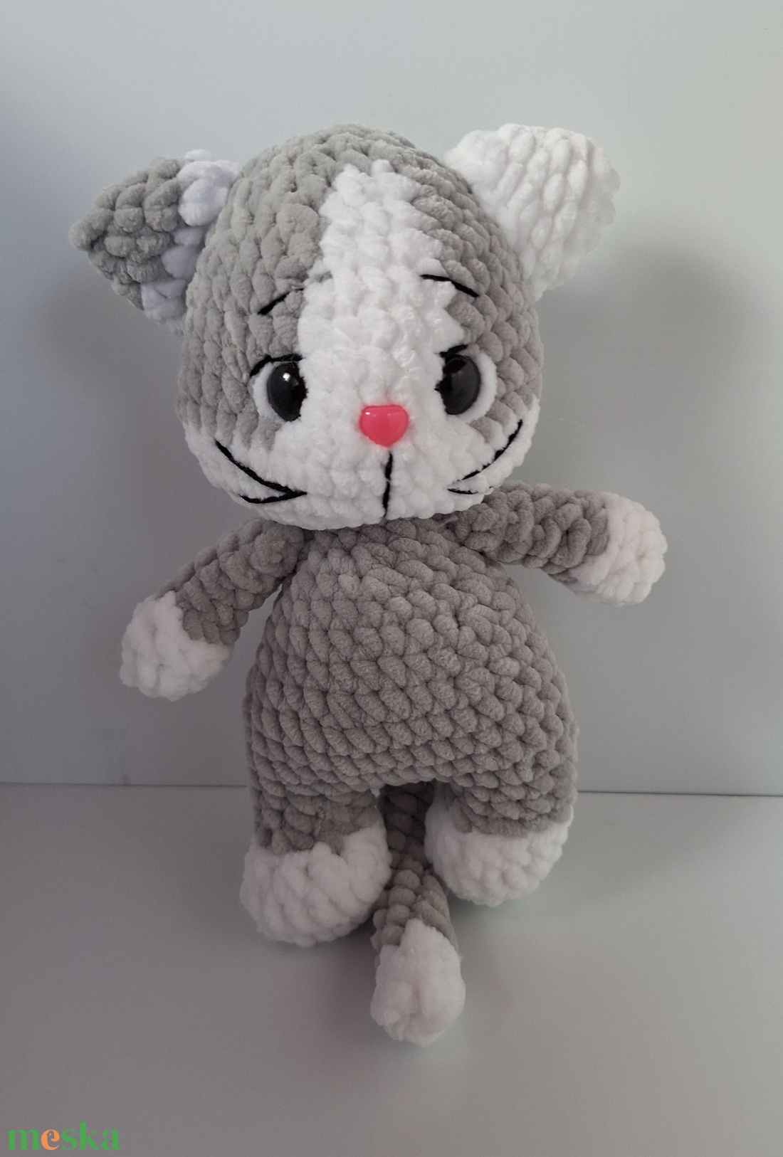 Horgolt cica  - játék & sport - plüssállat & játékfigura - cica - Meska.hu