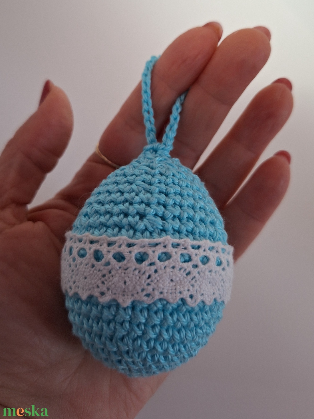 Horgolt tojás  - ünnepi díszek, dekorációk - húsvéti díszek és dekorációk - húsvéti tojás, hímestojás - Meska.hu