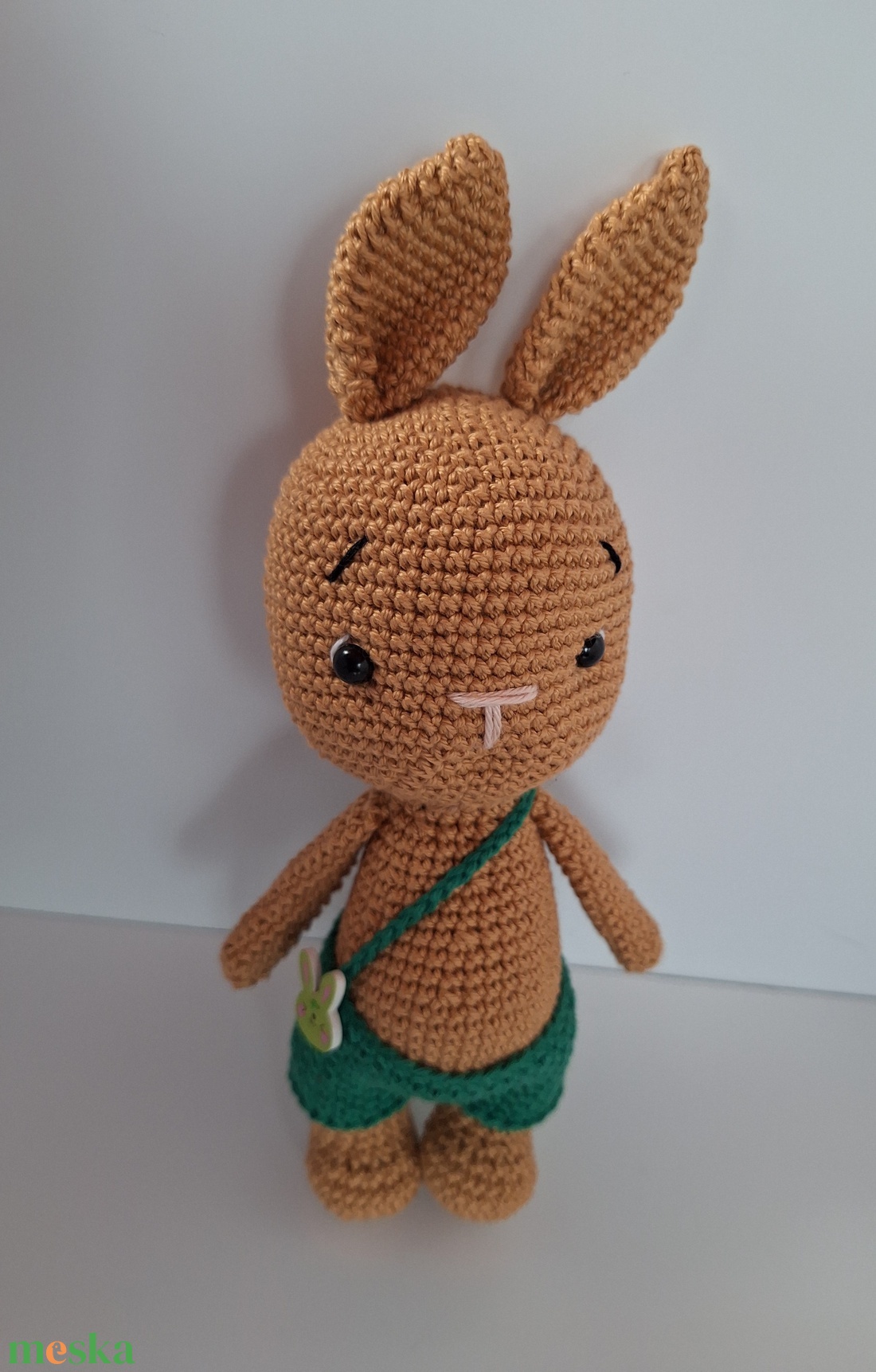 Horgolt fiú nyuszi  - játék & sport - plüssállat & játékfigura - nyuszi - Meska.hu