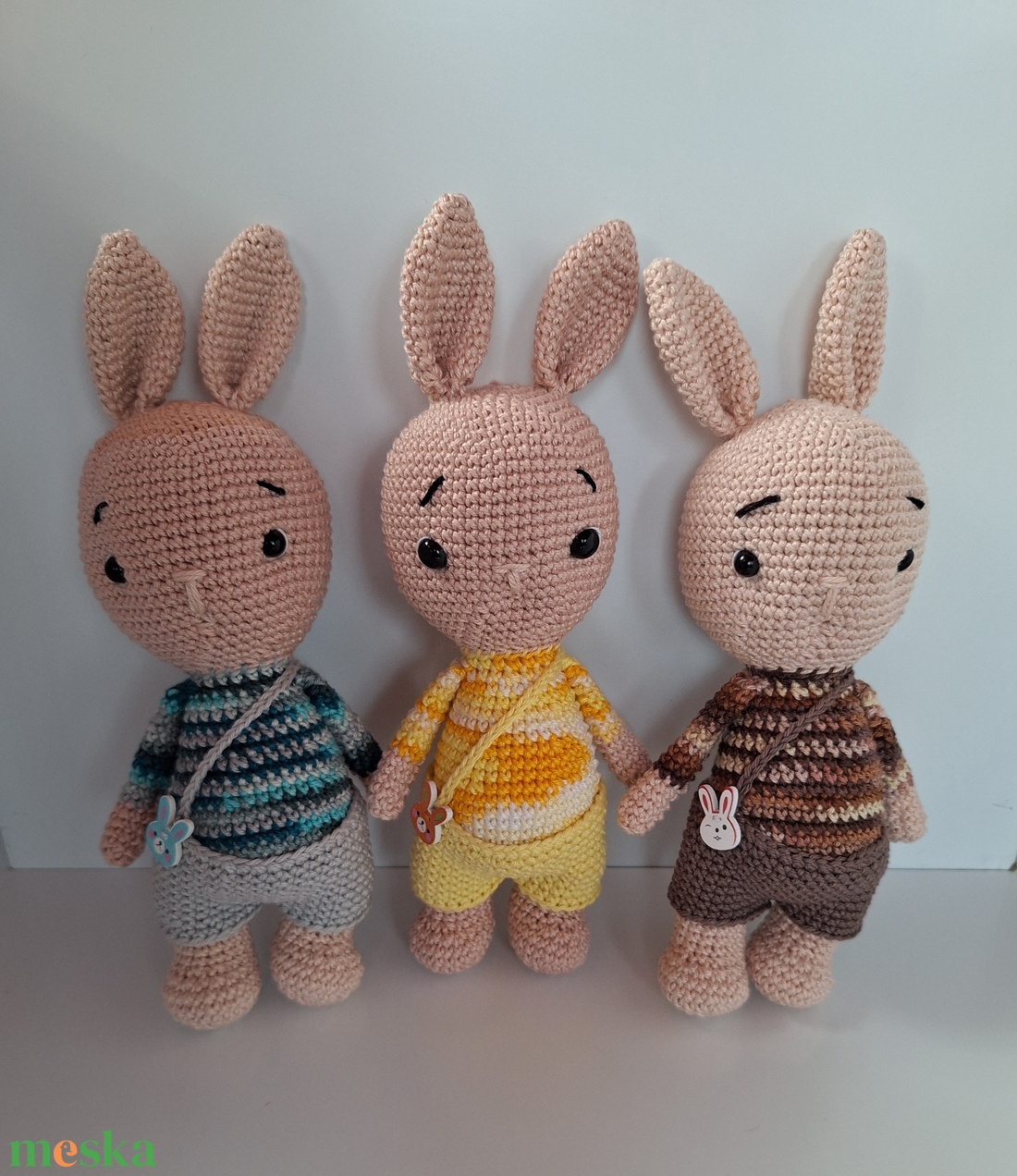 Horgolt nyuszi  - játék & sport - plüssállat & játékfigura - nyuszi - Meska.hu