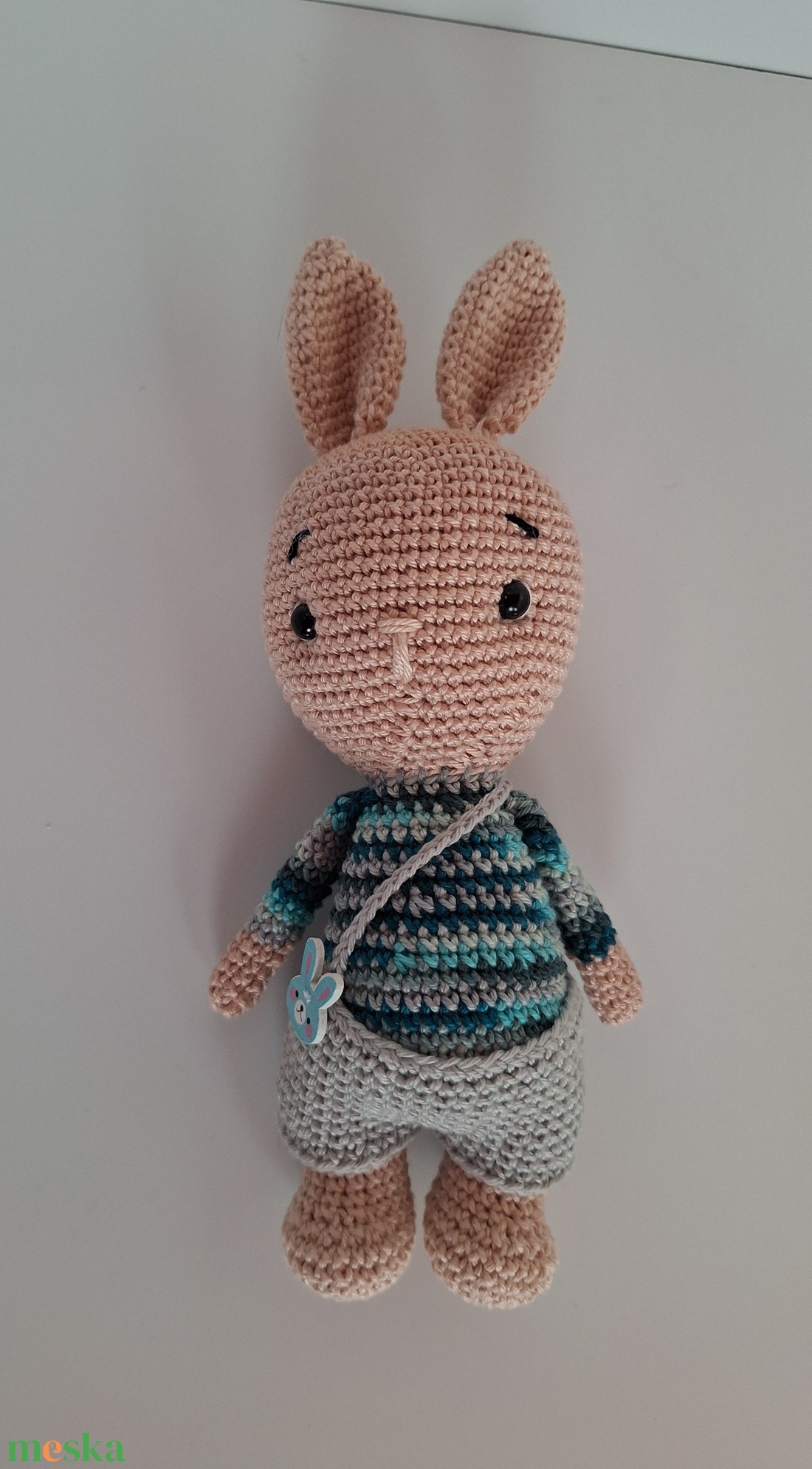 Horgolt nyuszi  - játék & sport - plüssállat & játékfigura - nyuszi - Meska.hu