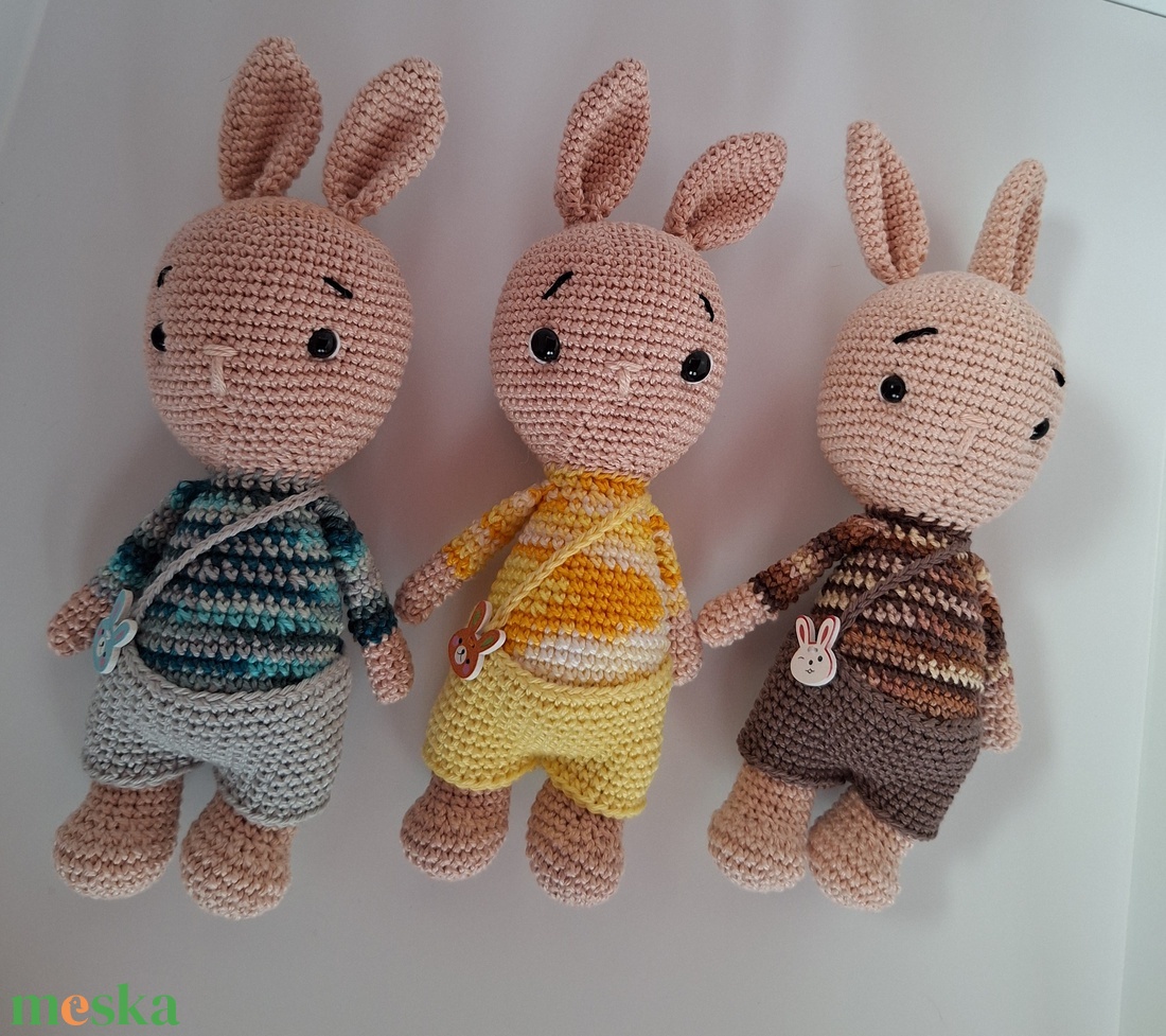 Horgolt nyuszi  - játék & sport - plüssállat & játékfigura - nyuszi - Meska.hu