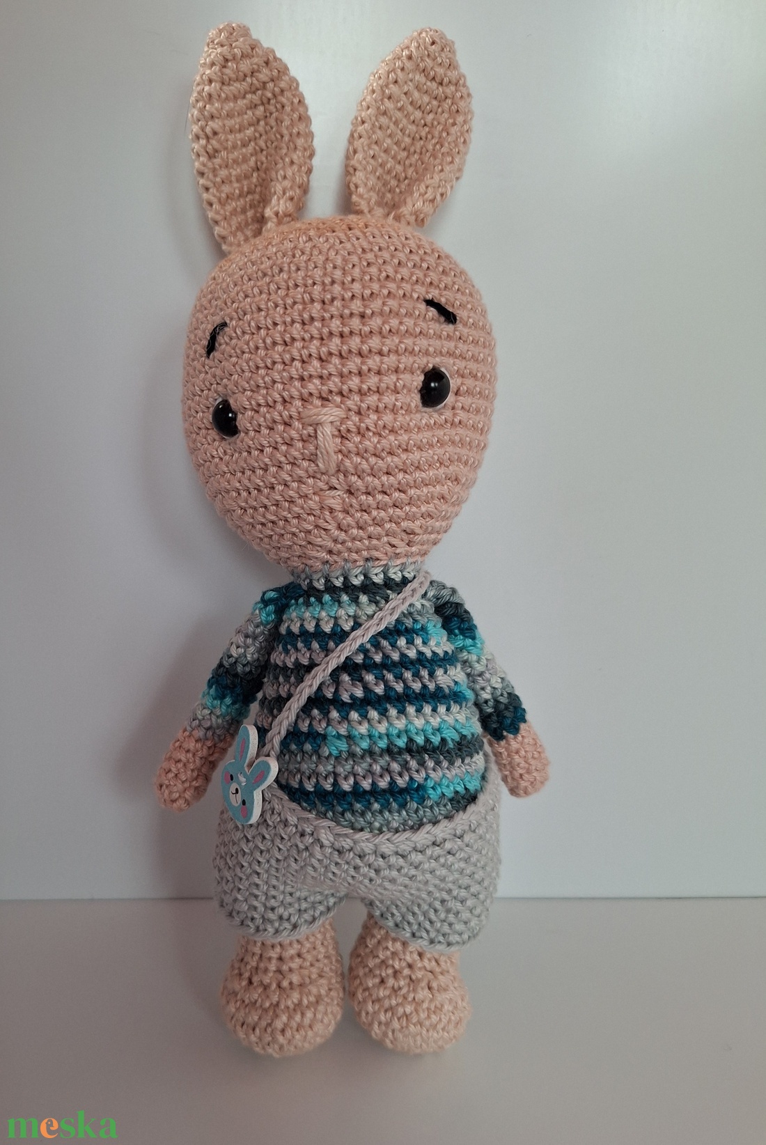 Horgolt nyuszi  - játék & sport - plüssállat & játékfigura - nyuszi - Meska.hu