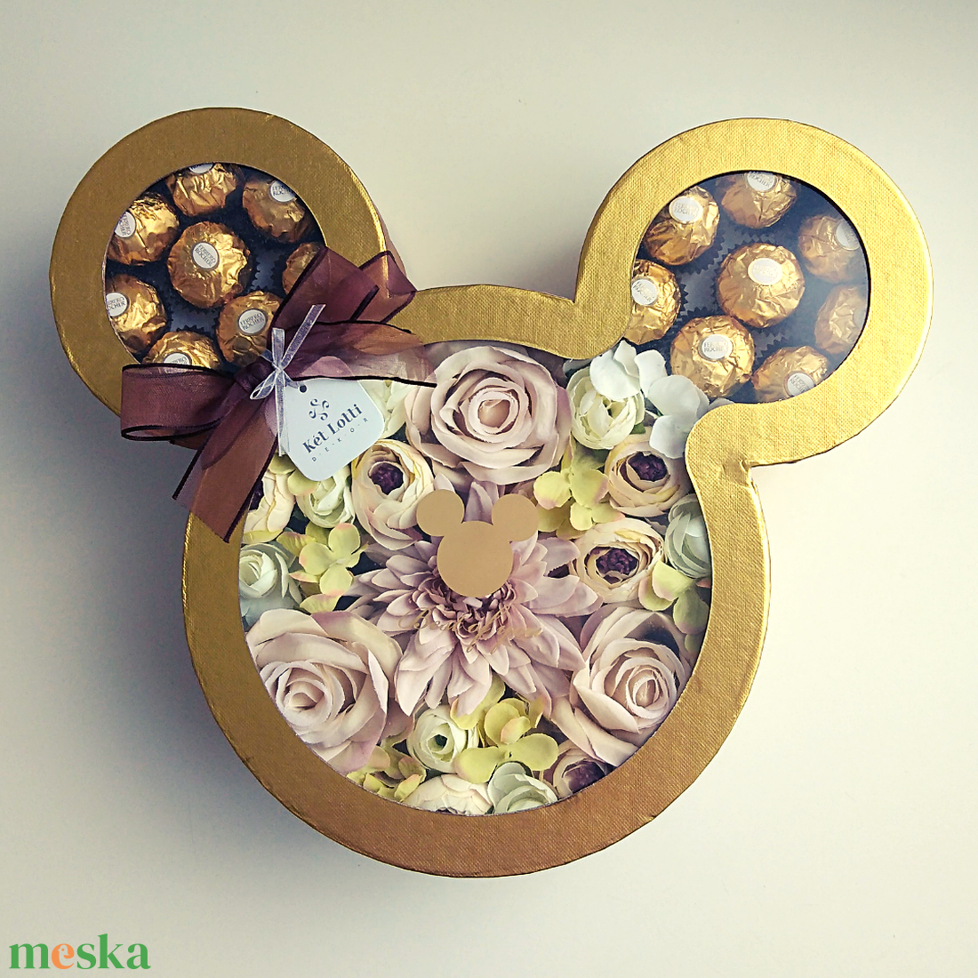 Bonbonos Mickey egér ajándékbox - élelmiszer - édesség - Meska.hu
