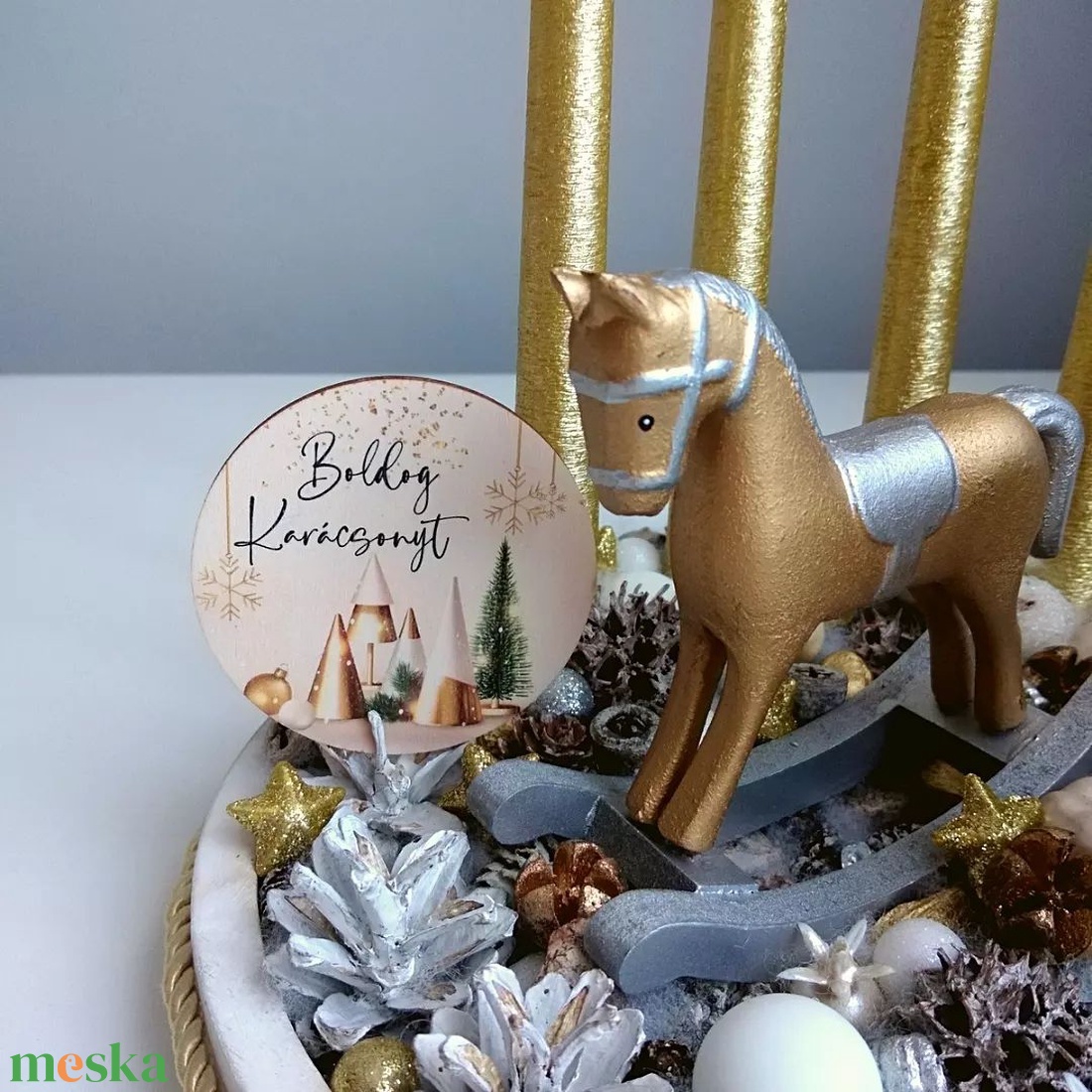 Adventi asztaldísz - diótörő - karácsony - adventi díszek - adventi koszorú - Meska.hu