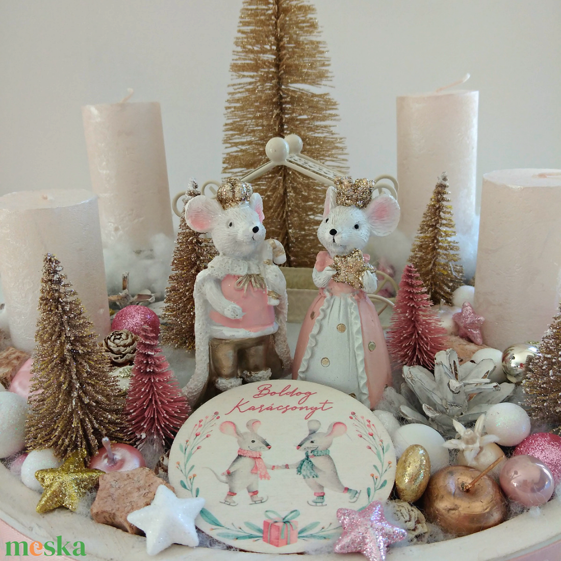 Adventi asztaldísz - Királyi egérpárral és hintóval - karácsony - adventi díszek - adventi asztaldísz - Meska.hu Adventi asztaldísz - Királyi egérpárral és hintóval - karácsony - adventi díszek - adventi asztaldísz - Meska.hu