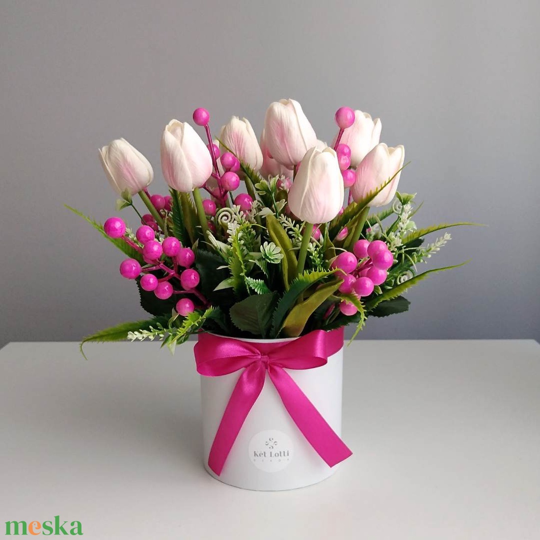 Tulipános virágbox  - otthon & életmód - dekoráció - virágdísz és tartó - virágbox, virágdoboz - Meska.hu