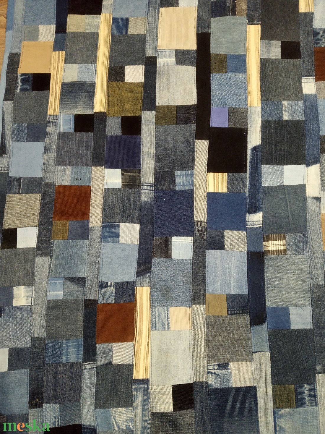 Patchwork szőnyeg/belépő/futó farmerből - otthon & életmód - lakástextil - szőnyeg - más típusú szőnyeg - Meska.hu