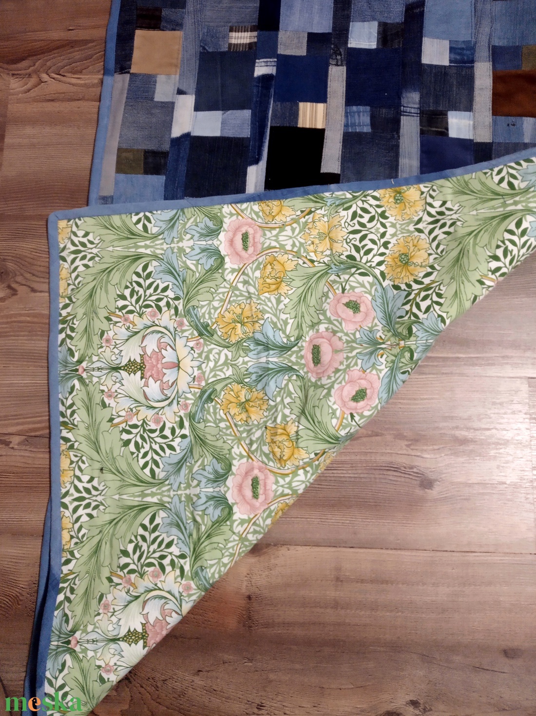 Patchwork szőnyeg/belépő/futó farmerből - otthon & életmód - lakástextil - szőnyeg - más típusú szőnyeg - Meska.hu