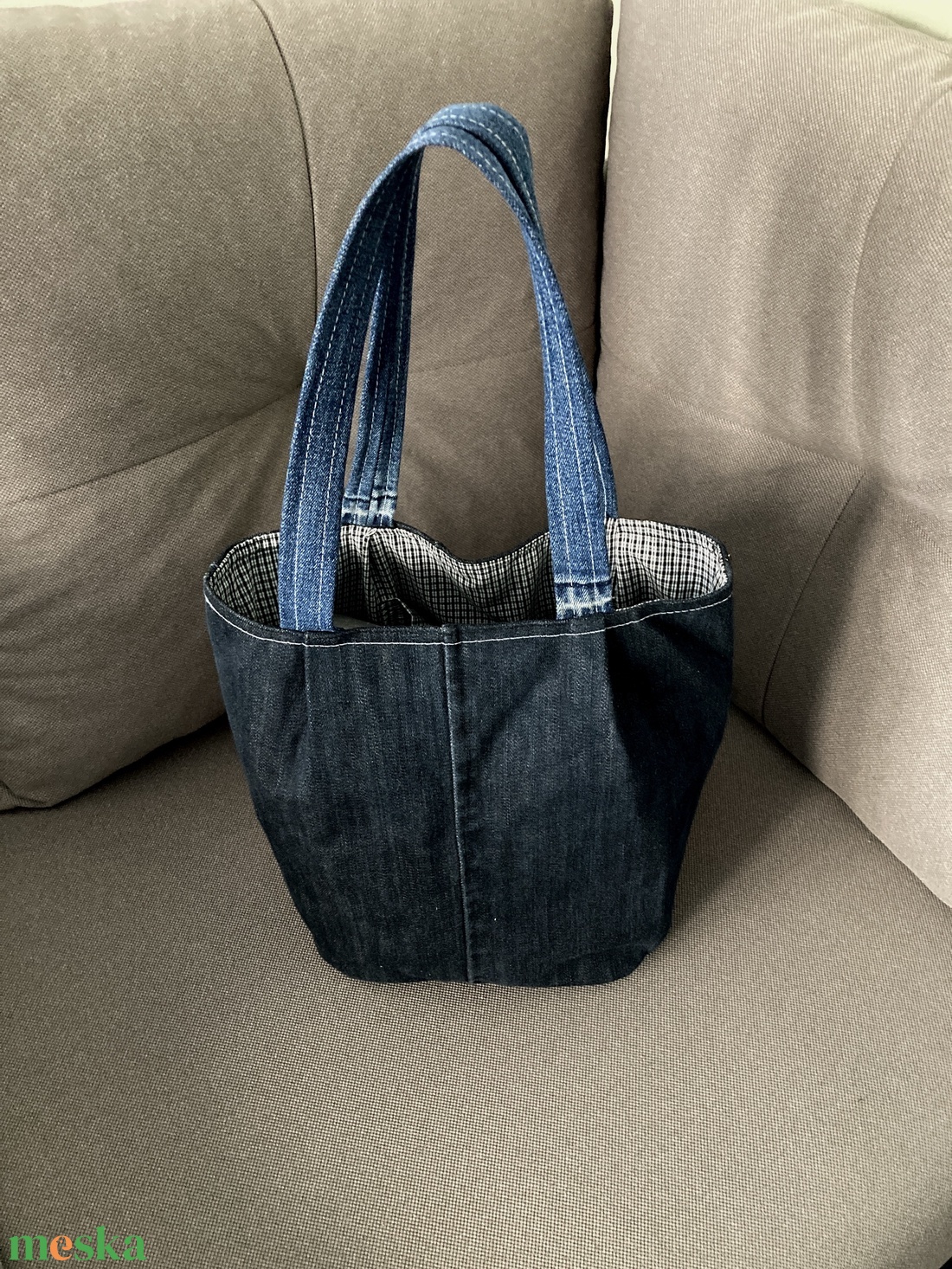 Tote Bag fazonú farmertáska, bevásárlótáska, strandtáska - táska & tok - bevásárlás & shopper táska - shopper, textiltáska, szatyor - Meska.hu