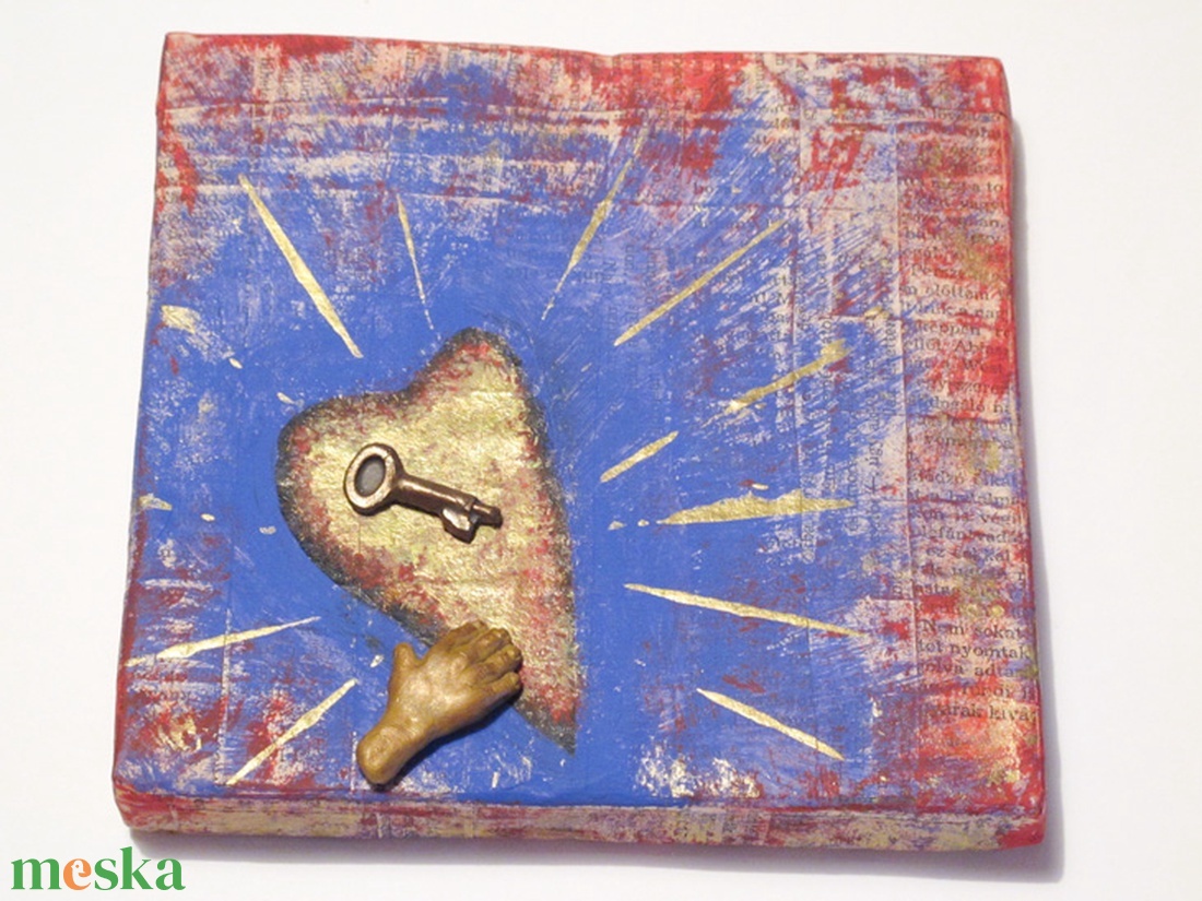 Szívem kulcsa Mixed media kevert technikával készült eredeti festmény falikép dekoráció - művészet - festmény - festmény vegyes technika - Meska.hu Szívem kulcsa Mixed media kevert technikával készült eredeti festmény falikép dekoráció - művészet - festmény - festmény vegyes technika - Meska.hu