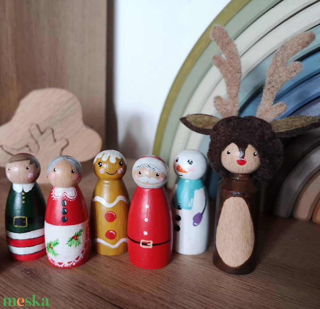 Karácsonyi peg doll szett - játék & sport - plüssállat & játékfigura - ember - Meska.hu Karácsonyi peg doll szett - játék & sport - plüssállat & játékfigura - ember - Meska.hu