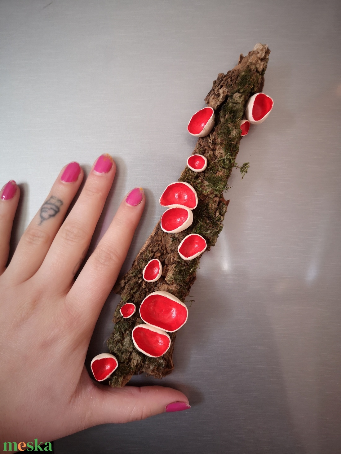 Osztrák csészegomba hűtőmágnes  - otthon & életmód - konyhafelszerelés, tálalás - konyhai dekoráció - hűtőmágnes - Meska.hu