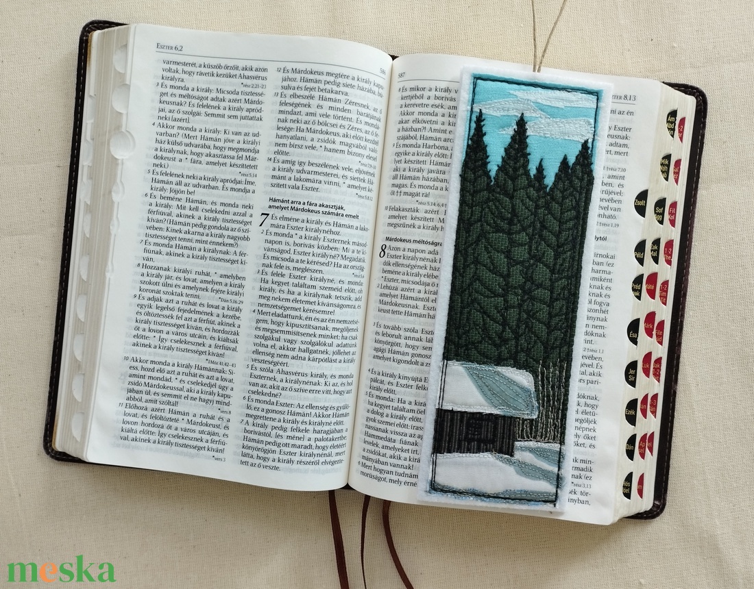 Patchwork könyvjelző bibliai igével  - könyv & zene - könyvjelző - Meska.hu