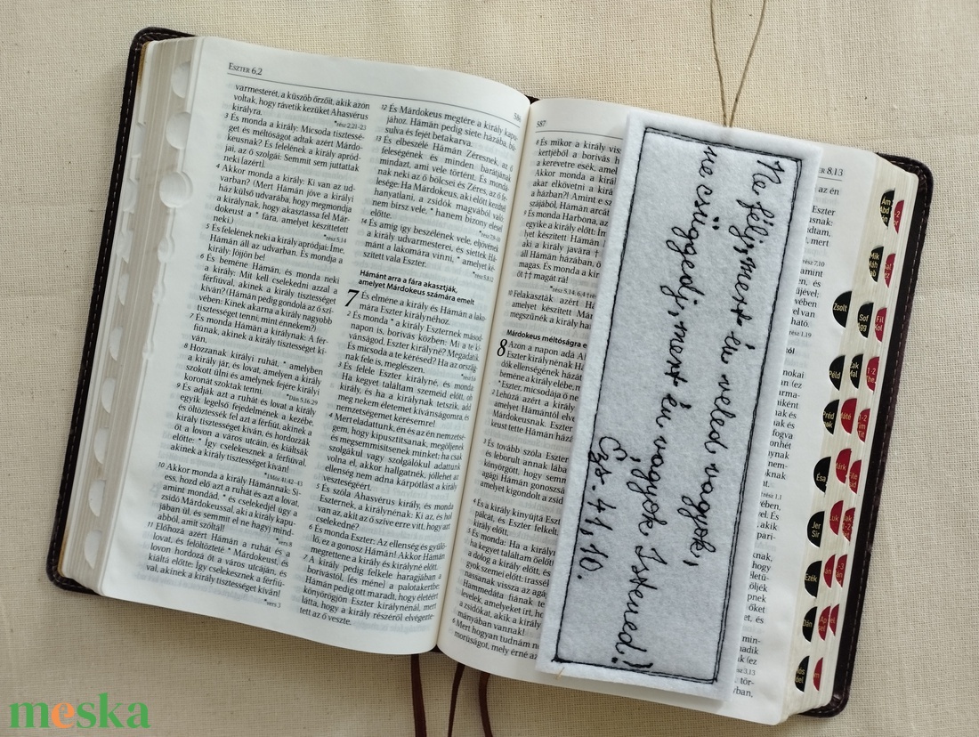 Patchwork könyvjelző bibliai igével  - könyv & zene - könyvjelző - Meska.hu