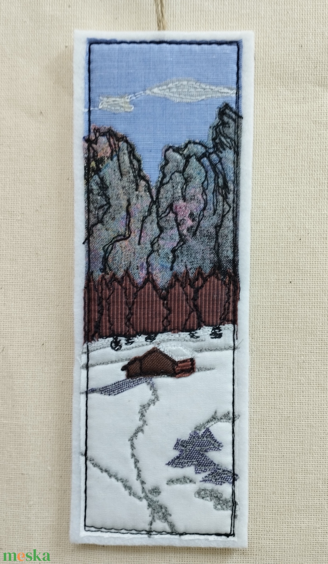 Könyvjelző bibliai igével, textilből varrva  - könyv & zene - könyvjelző - Meska.hu