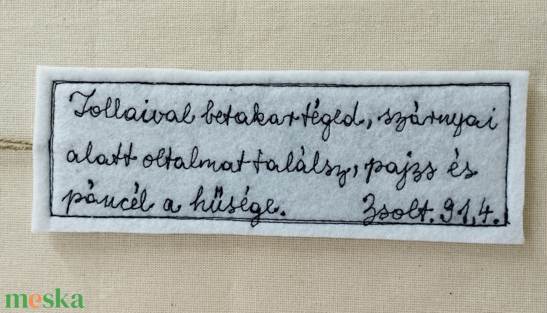 Könyvjelző bibliai igével, textilből varrva  - könyv & zene - könyvjelző - Meska.hu