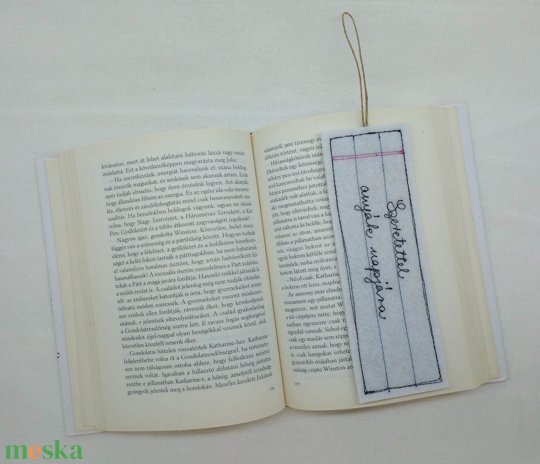 Textil könyvjelző anyák napi felirattal  - könyv & zene - könyvjelző - Meska.hu