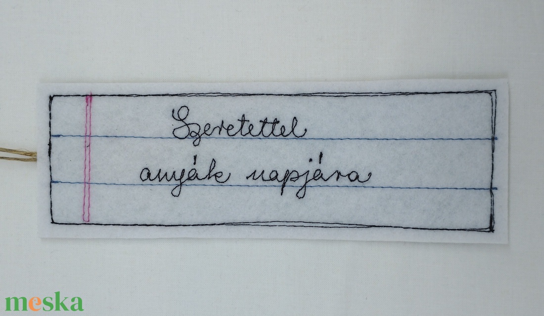 Textil könyvjelző anyák napi felirattal  - könyv & zene - könyvjelző - Meska.hu