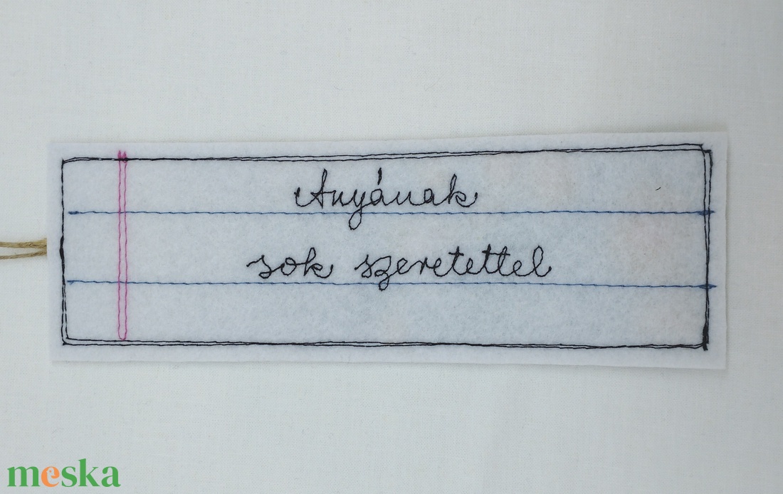 Textil könyvjelző anyák napi felirattal  - könyv & zene - könyvjelző - Meska.hu