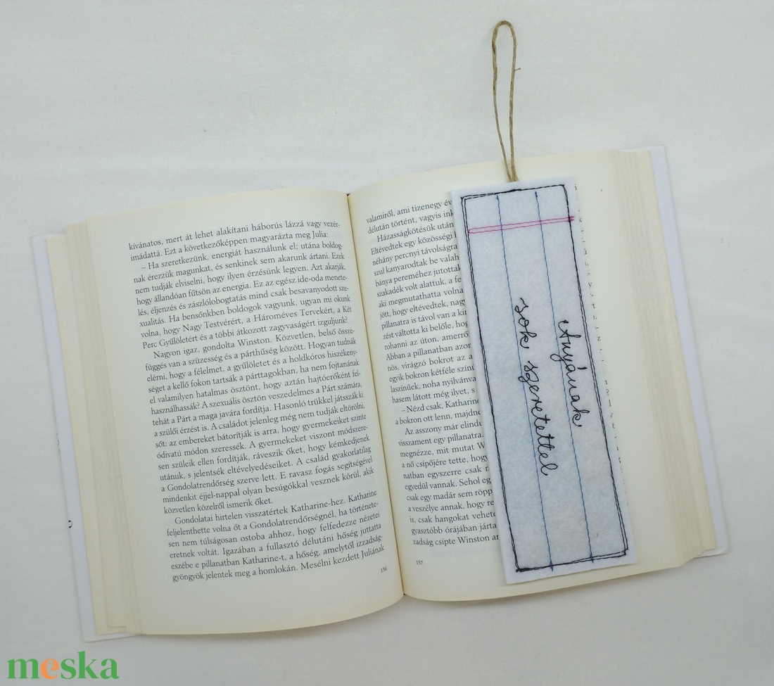 Textil könyvjelző anyák napi felirattal  - könyv & zene - könyvjelző - Meska.hu