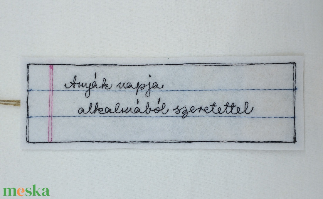 Textil könyvjelző anyák napi felirattal  - könyv & zene - könyvjelző - Meska.hu