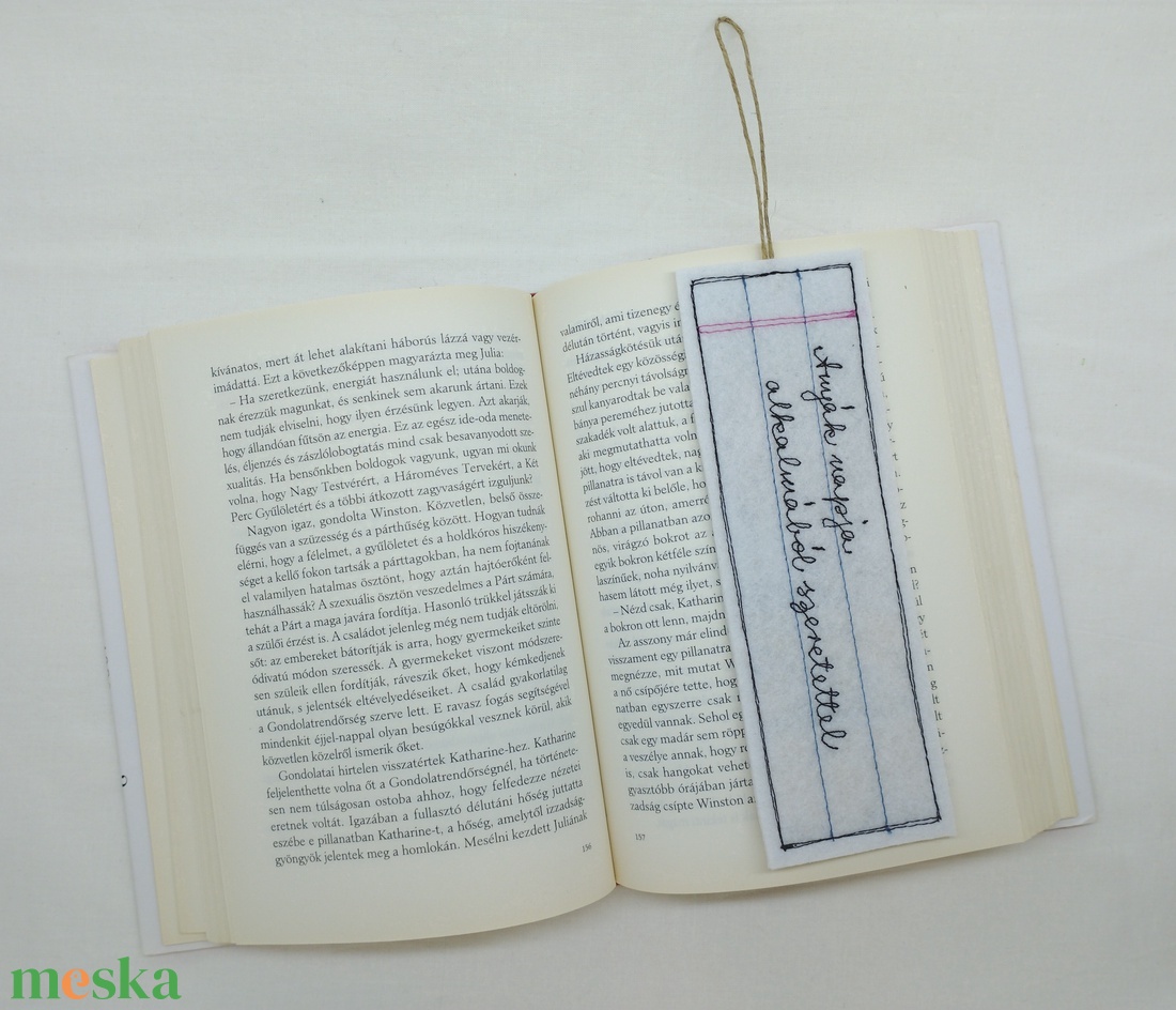 Textil könyvjelző anyák napi felirattal  - könyv & zene - könyvjelző - Meska.hu