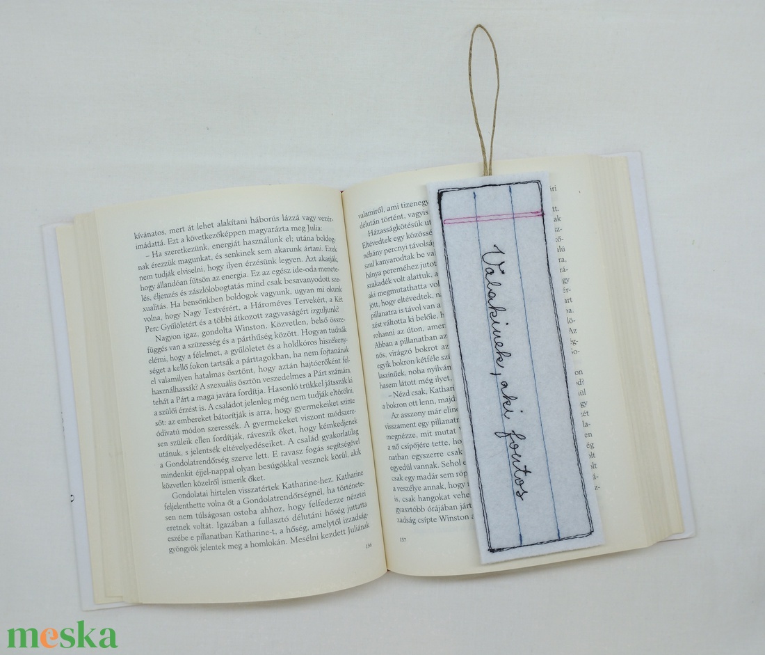 Textil könyvjelző  - könyv & zene - könyvjelző - Meska.hu