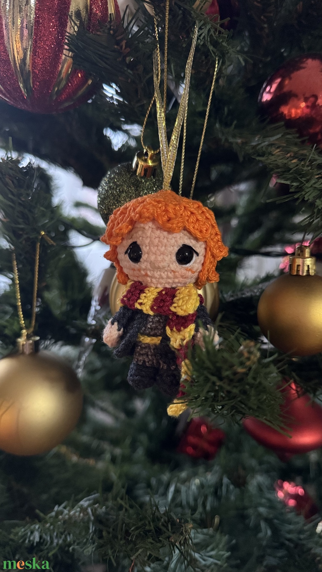 Horgolt karácsonyfadísz Harry Potter Ron - karácsony - karácsonyi lakásdekoráció - karácsonyfadíszek - Meska.hu