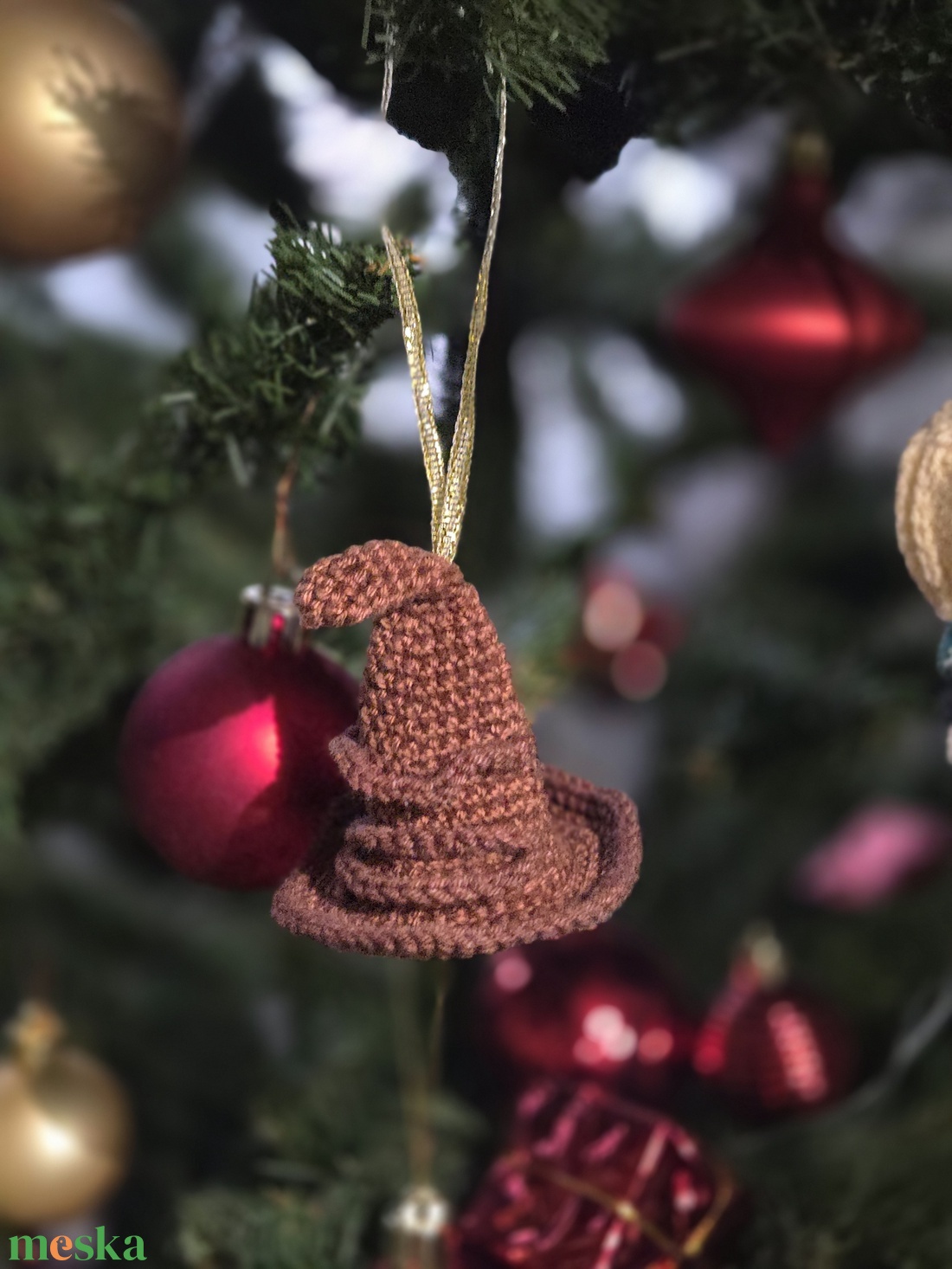 Horgolt karácsonyfadísz � Harry Potter - Tesztelő Kalap - karácsony - karácsonyi lakásdekoráció - karácsonyfadíszek - Meska.hu