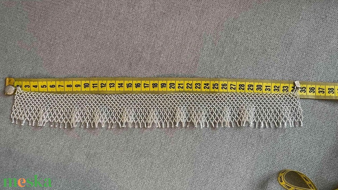 Gyöngyfűzött nyaklánc. Gyöngygallér nyaklánc - ékszer - nyaklánc - gyöngyös nyaklánc - Meska.hu