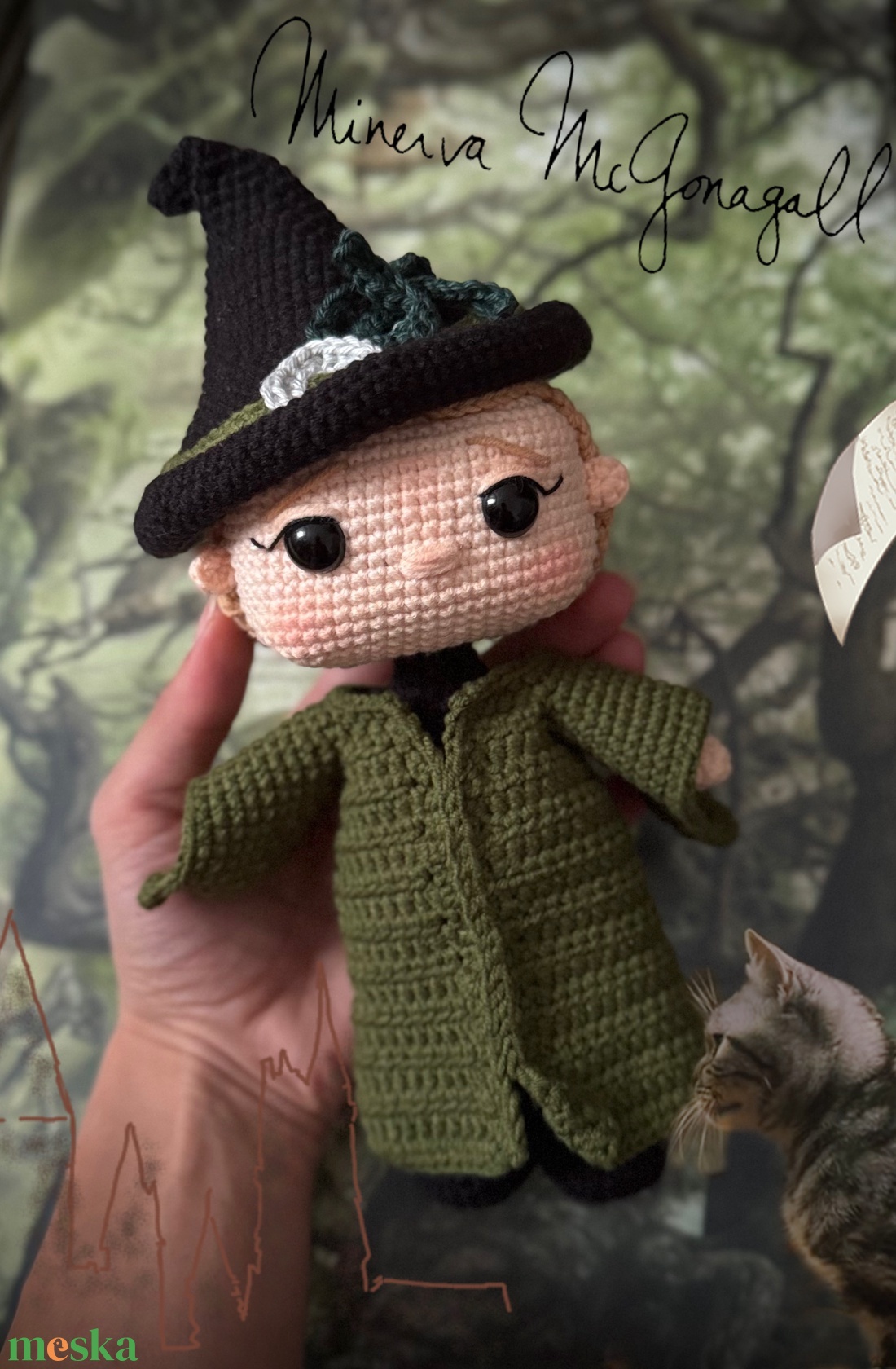 Minerva McGalagony horgolt amigurumi figura. Harry Potter - játék & sport - plüssállat & játékfigura - ember - Meska.hu