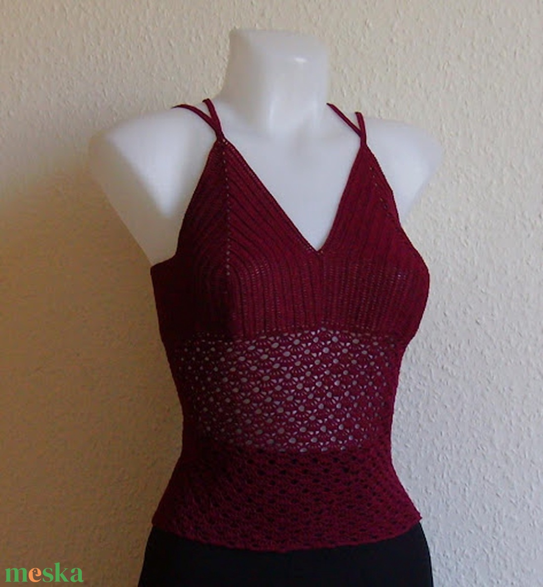 Horgolt top - ruha & divat - női ruha - top - Meska.hu