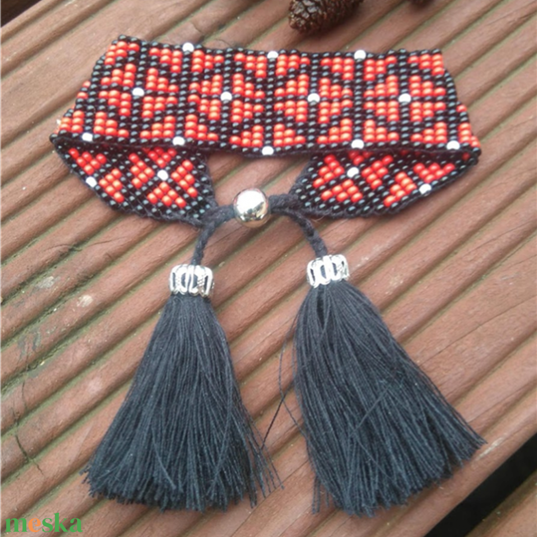 Gyöngyszövött karkötő  - ékszer - karkötő - gyöngyös karkötő - Meska.hu