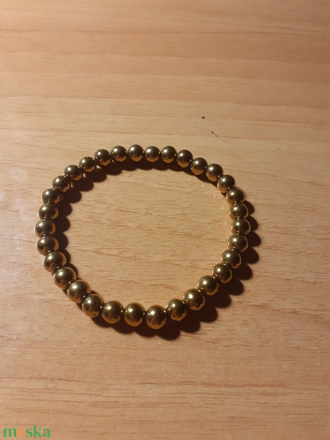 Arany hematit 6 mm - ékszer - karkötő - gyöngyös karkötő - Meska.hu Arany hematit 6 mm - ékszer - karkötő - gyöngyös karkötő - Meska.hu