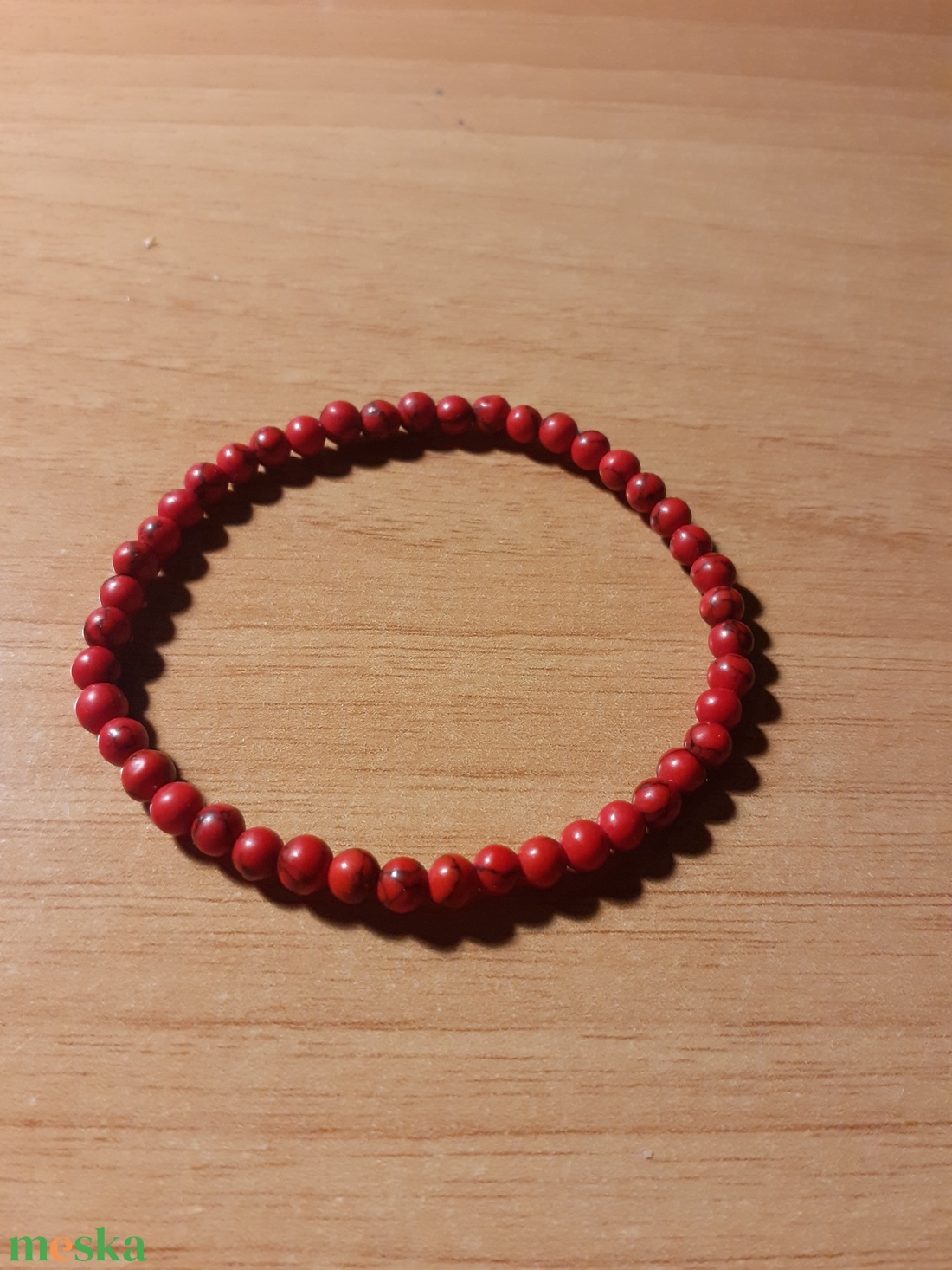 Piros türkiz 4 mm - ékszer - karkötő - gyöngyös karkötő - Meska.hu Piros türkiz 4 mm - ékszer - karkötő - gyöngyös karkötő - Meska.hu